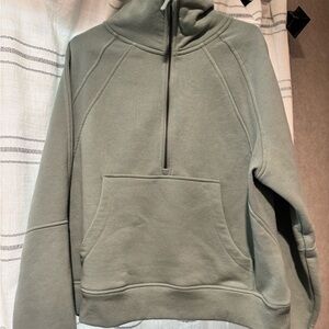 Green Half-Zip Hoodie